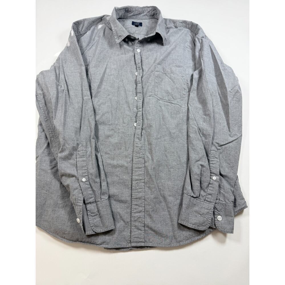 J. Crew Men’s Heathered 100% Cotton Long-Sleeve Button-Down XL